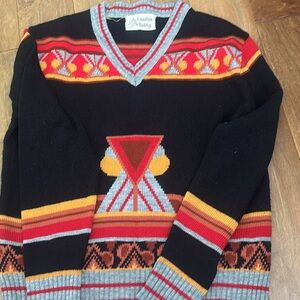 London Bobby Multicolor V-Neck Sweater unisex